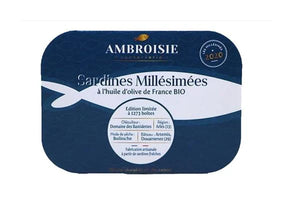 Sardines Millésimées 2022 à l'huile d'olive de France Bio
